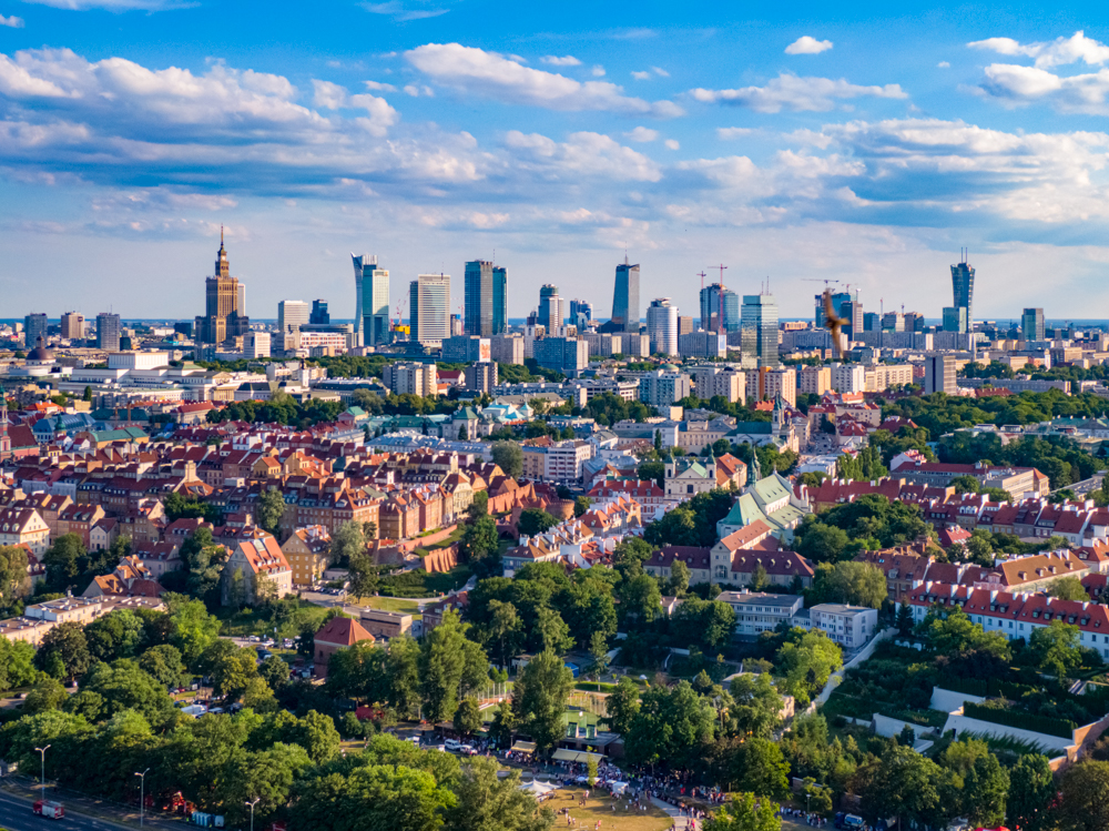 Zdjęcie „Stare miasto nowe miasto” Drone in Warsaw
