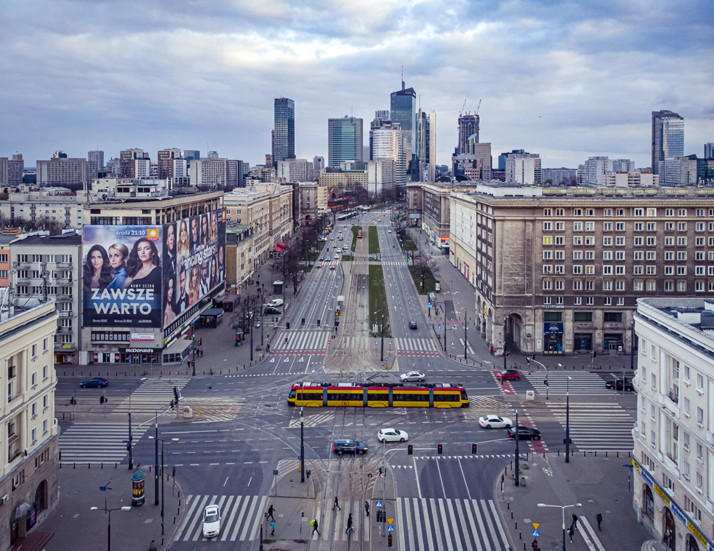 Zdjęcie „Aleja Jana Pawła II” Drone in Warsaw